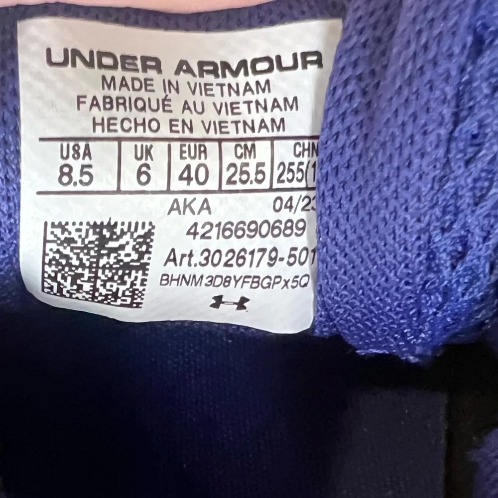 S26. NWT Under Armour Women's Charged Assert 10 Running Nebula Purple 8.5/EU40 - Picture 7 of 8